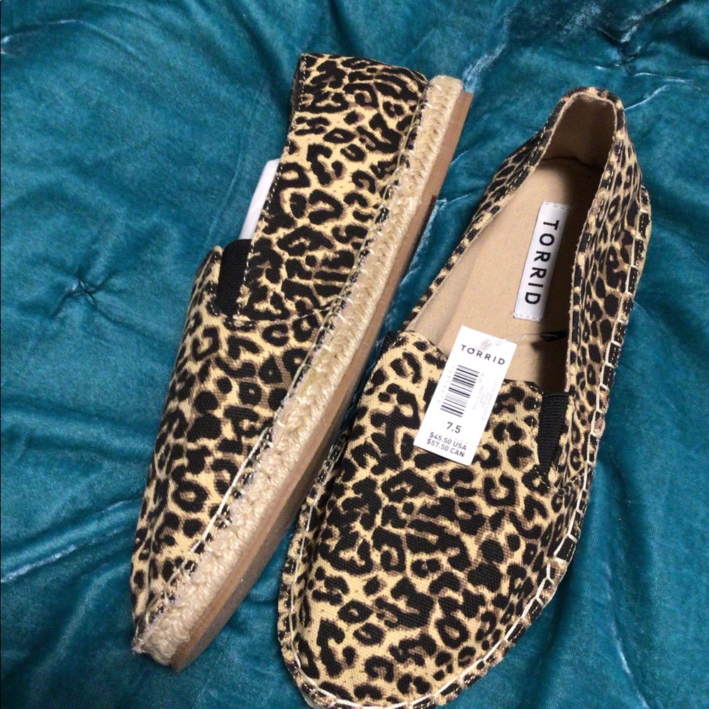 TORRID Cheetah Print Espadrilles size 7.5 NWT
